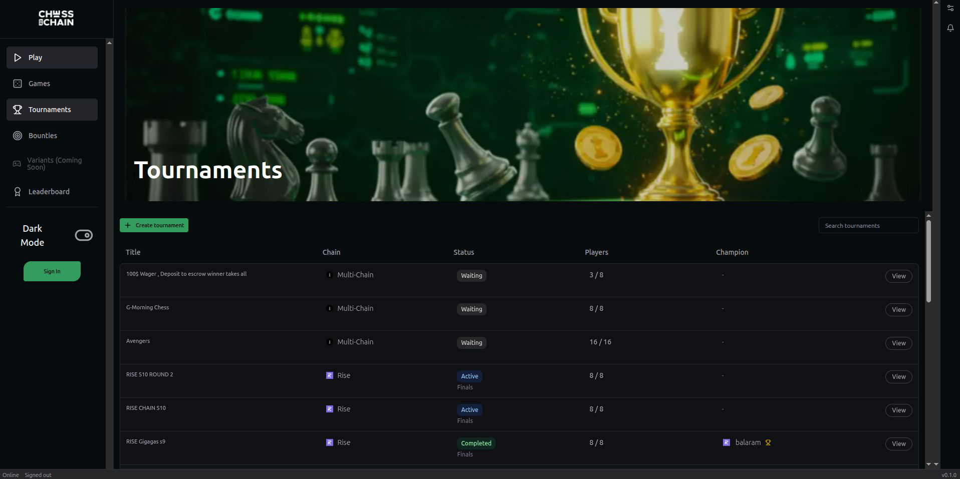 ChessOnChain desktop
