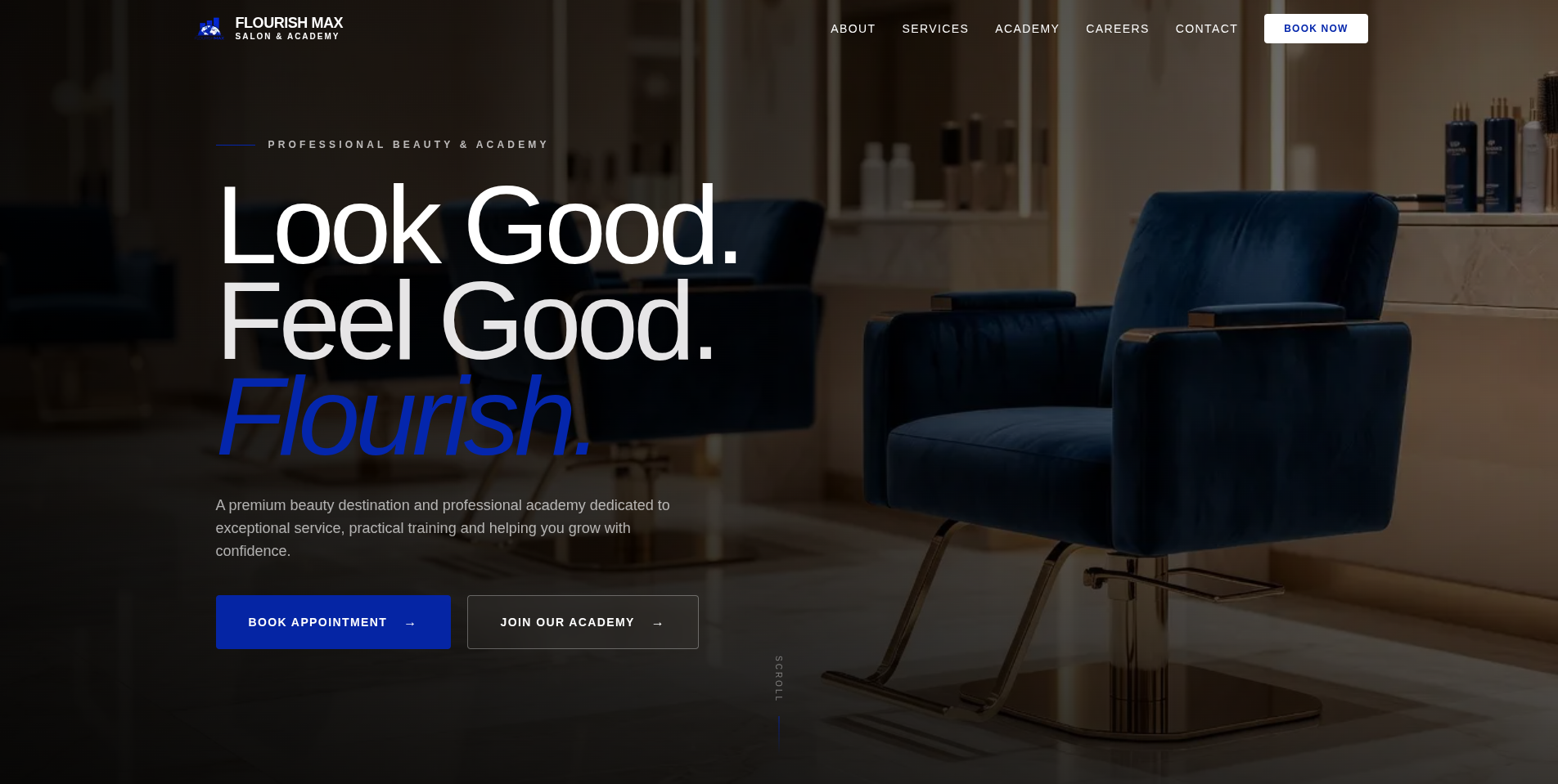 Flourish Max salon website